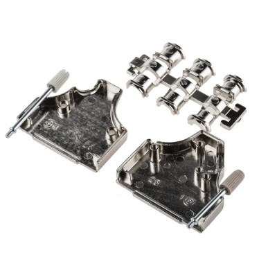 MH Connectors Zinc Angled 25-Way D-Sub Backshell with Strain Relief MHDM35