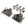 MH Connectors Zinc Angled 25-Way D-Sub Backshell with Strain Relief MHDM35