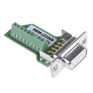 Phoenix Contact 9 Way Straight Panel Mount D-Sub Connector Female 60V 5A VS-09-BU-DSUB/9-MPT-0.5 1688395