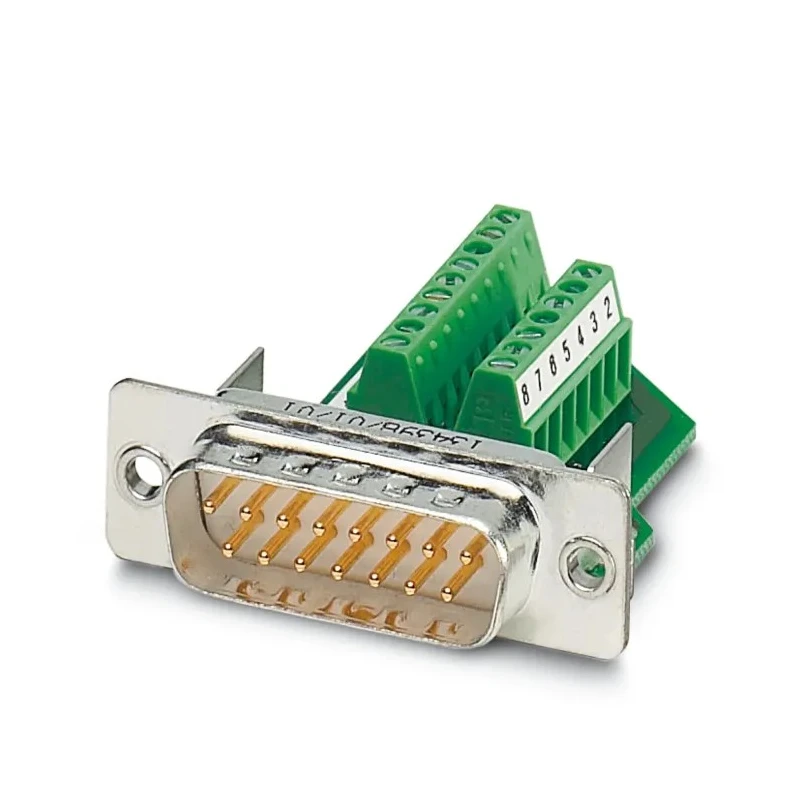 Phoenix Contact 15 Way Straight Panel Mount D-Sub Connector Male, 60V, 5A, Polybutylene Terephthalate Housing, Gold 1688078
