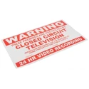 Sure24 Red Vinyl Self-Adhesive CCTV Warning Sign, English, 297 mm x 210 mm VKWS/OUT