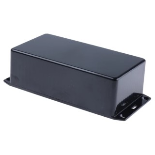 Hammond Flanged Flame Retardant ABS Enclosure IP54 Black Lid 46 mm x 150 mm x 80 mm 1591DFLBK