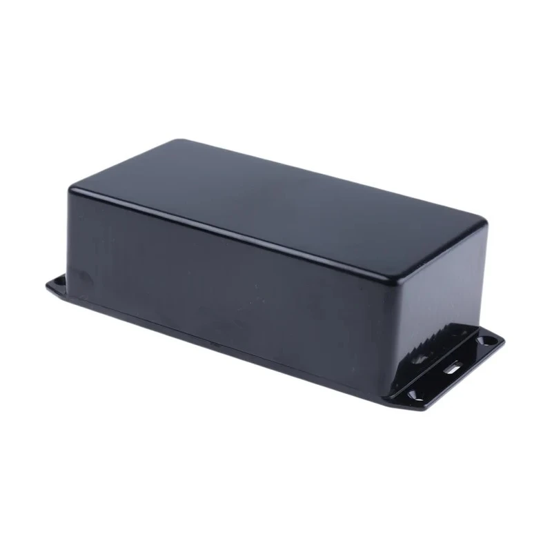 Hammond Flanged Flame Retardant ABS Enclosure IP54 Black Lid 46 mm x 150 mm x 80 mm 1591DFLBK