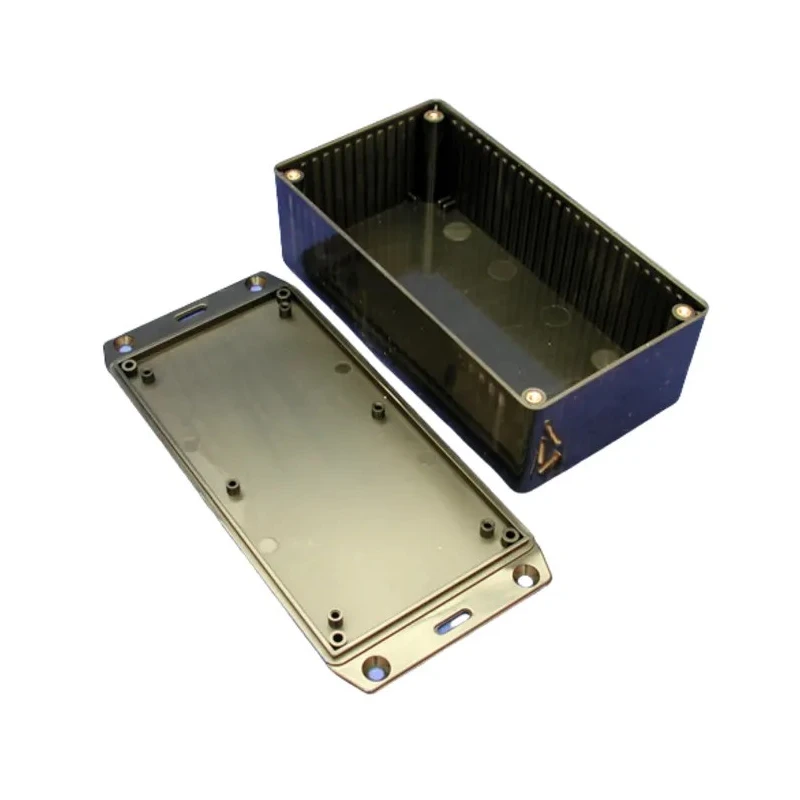 Hammond Flanged Flame Retardant ABS Enclosure IP54 Black Lid 46 mm x 150 mm x 80 mm 1591DFLBK