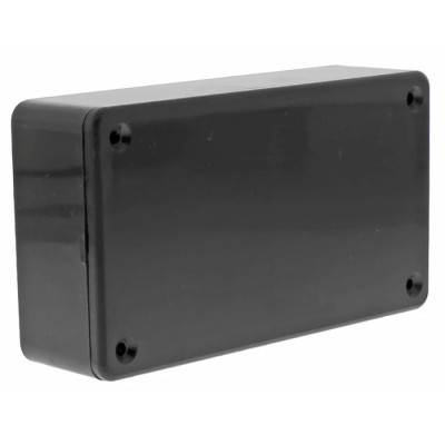 Hammond 1591 Series Black Flame Retardant ABS Enclosure IP54, 31 mm x 112 mm x 62 mm IP54