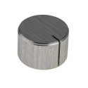 RS PRO 22 mm Diameter Silver Aluminium Potentiometer Knob for 6.4 mm Circular Shaft 498-902