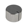 RS PRO 22 mm Diameter Silver Aluminium Potentiometer Knob for 6.4 mm Circular Shaft 498-902