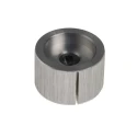 RS PRO 22 mm Diameter Silver Aluminium Potentiometer Knob for 6.4 mm Circular Shaft 498-902