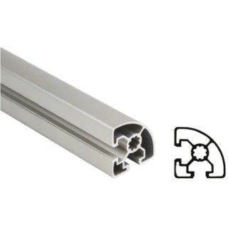 Bosch Rexroth Silver Aluminium Strut Profile 45 x 45 mm 10 mm Groove 1 m Length Series MGE 13.2 3842992897/1000