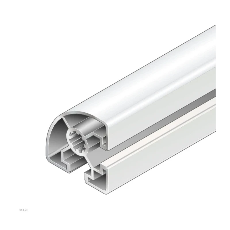 Bosch Rexroth Silver Aluminium Strut Profile 45 x 45 mm 10 mm Groove 1 m Length Series MGE 13.2 3842992897/1000
