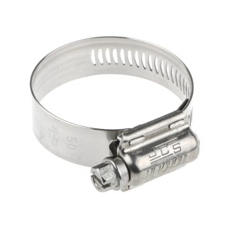 HI-TORQUE Heavy-Duty Stainless Steel Slotted Hex Worm Drive Hose Clip 30–50 mm ID HTM50P