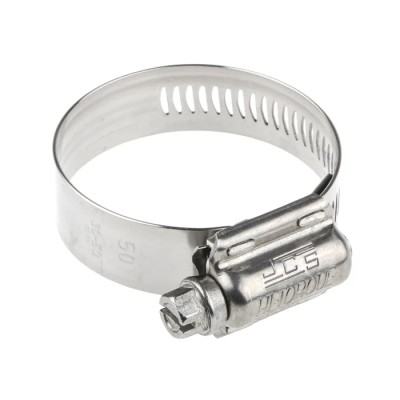 HI-TORQUE Heavy-Duty Stainless Steel Slotted Hex Worm Drive Hose Clip 30–50 mm ID HTM50P