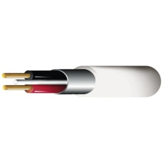 Prysmian 2 Core White Power Cable 2.5mm² 500V 70°C Fire Resistant Halogen Free FP200