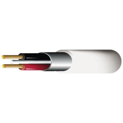 Prysmian 2 Core White Power Cable 2.5mm² 500V 70°C Fire Resistant Halogen Free FP200