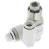 SMC ASP Series Flow Controller Flow Regulator, 3/8 in R Threaded Inlet 8mm Tube Outlet, Brass Electroless ASP530F-03-08S