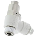 SMC ASP Series Flow Controller Flow Regulator, 3/8 in R Threaded Inlet 8mm Tube Outlet, Brass Electroless ASP530F-03-08S