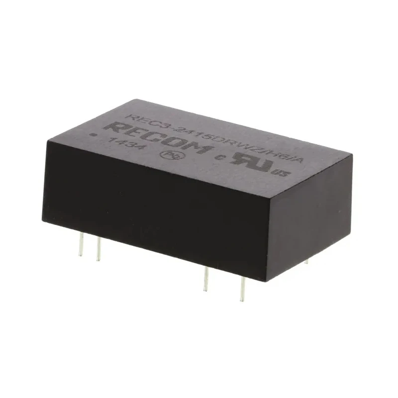 Recom DC/DC Converter 15V DC Output 100mA 36V DC Input 9V Input 3W Through Hole DIP Package REC3