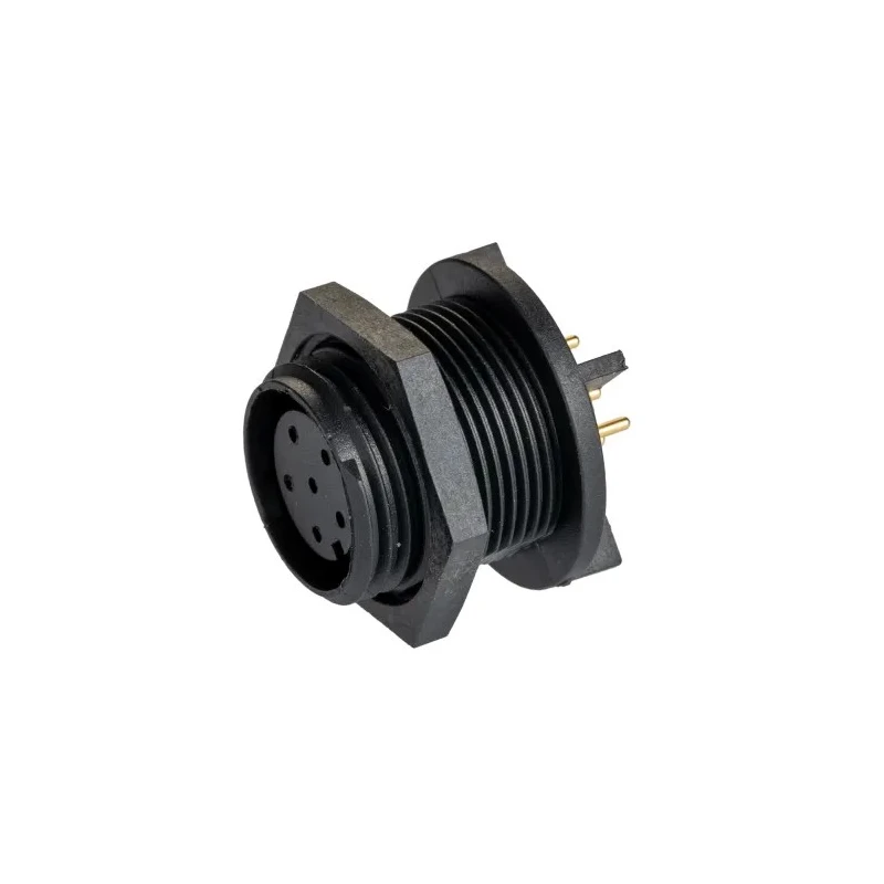 Bulgin Industrial Circular Connector 6 Contacts PCB Mount Miniature Socket Female IP68 Buccaneer 400 Series PX0413/06S/PC