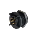 Bulgin Industrial Circular Connector 6 Contacts PCB Mount Miniature Socket Female IP68 Buccaneer 400 Series PX0413/06S/PC