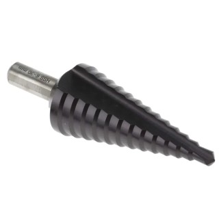 EXACT HSS Step Drill Bit 12 to 20 mm Diameter, 98 mm Length, Hex Shank, Titanium Aluminium Nitride Coated 4450068