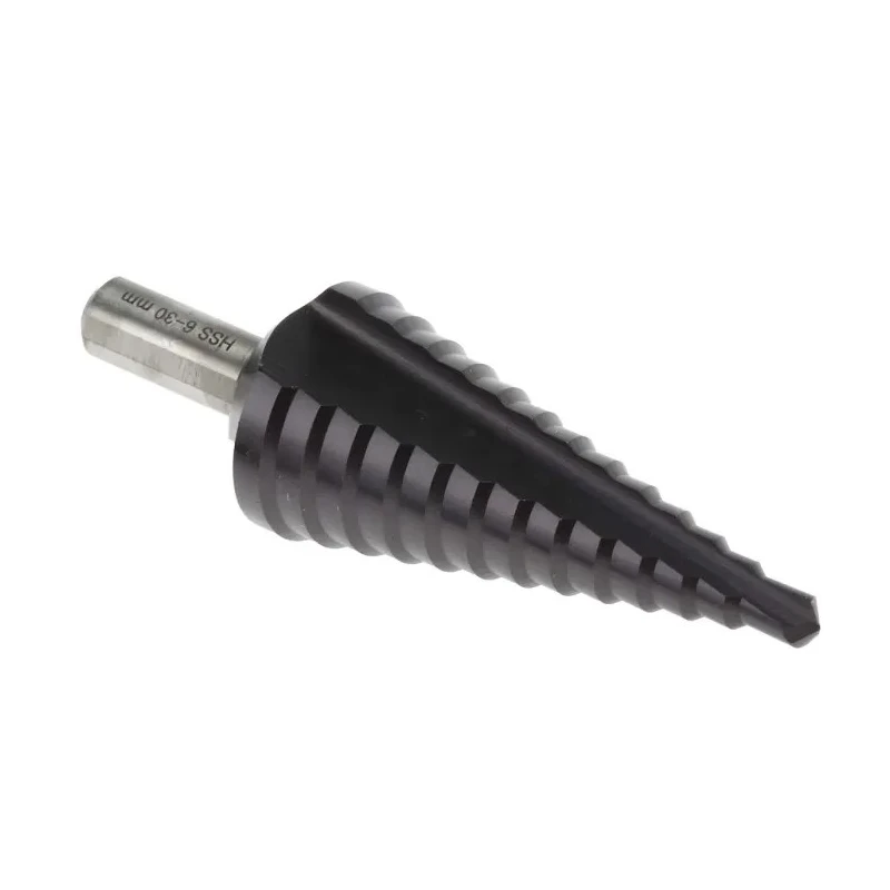 EXACT HSS Step Drill Bit 12 to 20 mm Diameter, 98 mm Length, Hex Shank, Titanium Aluminium Nitride Coated 4450068