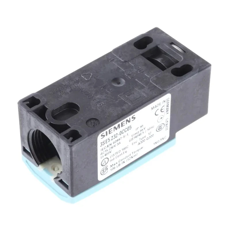 Siemens 3SE5 Series Plunger Interlock Switch, 1 NO/1 NC Contact, IP65, Plastic Housing, 4A 