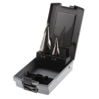 RS PRO 2-Piece Step Drill Bit Set for Metal, High Speed Steel, 5 mm Min to 31 mm Max 499-261