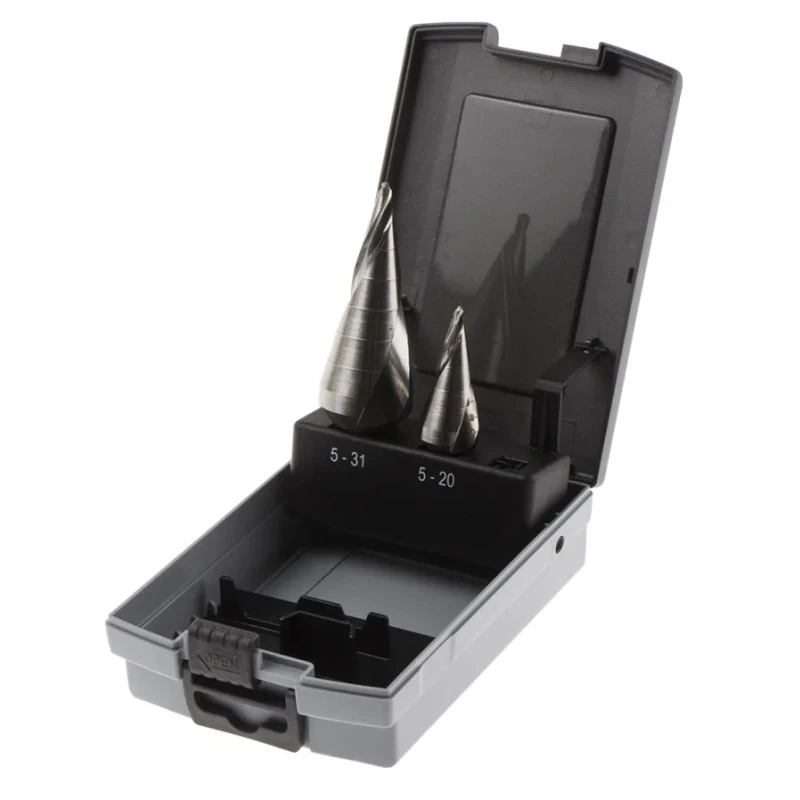 RS PRO 2-Piece Step Drill Bit Set for Metal, High Speed Steel, 5 mm Min to 31 mm Max 499-261