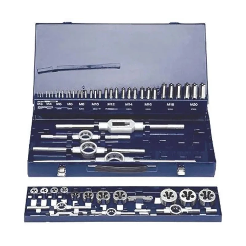 EVENTUS 52-Piece High Speed Steel Thread Tap & Die Set M3 - M20, Metric Standard, Hand Tap 4410723