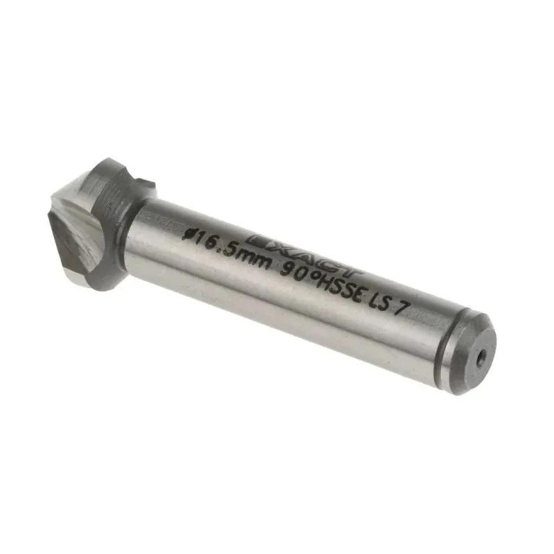 EXACT High Speed Steel-E Drill Bit 16.5 mm Head Diameter 90° Countersink Angle 3 Flutes 60 mm Overall Length 10 mm 4405718