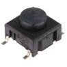 MEC IP67 Black Tactile Switch Button 2.9 mm SPST 50mA 24V DC PCB Mount