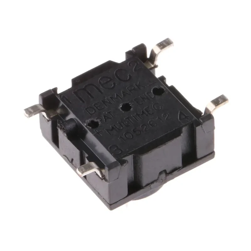MEC IP67 Black Tactile Switch Button 2.9 mm SPST 50mA 24V DC PCB Mount 