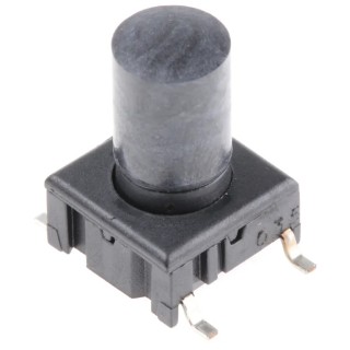 MEC IP67 Black Tactile Switch Button, 9.9 mm Actuator, SPST 50mA 24V DC PCB Mount IP67 IP Rating 3E Series IP67