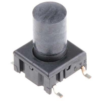 MEC IP67 Black Tactile Switch Button, 9.9 mm Actuator, SPST 50mA 24V DC PCB Mount IP67 IP Rating 3E Series IP67