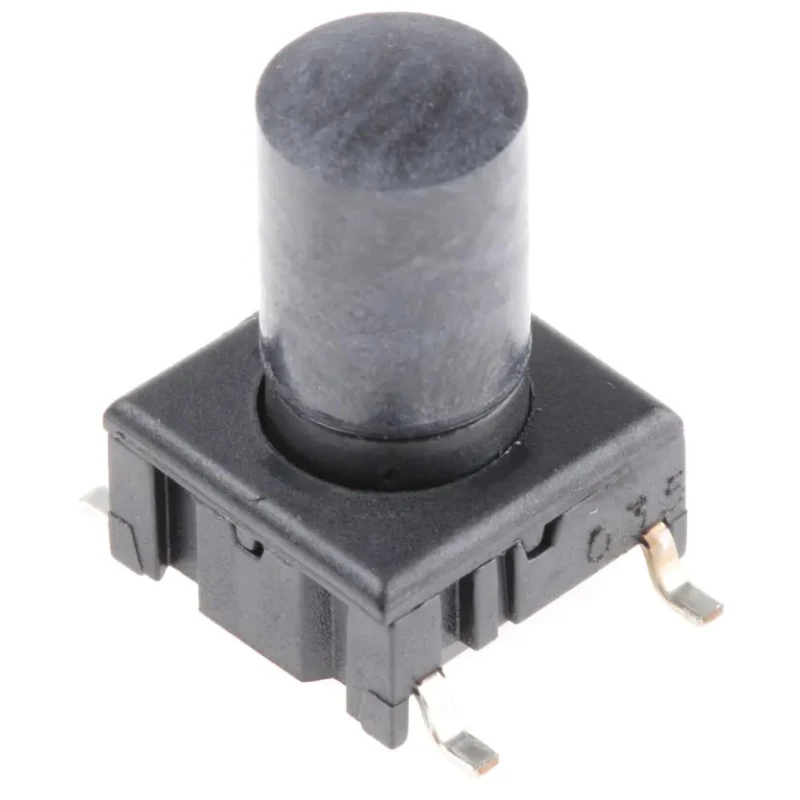 MEC IP67 Black Tactile Switch Button, 9.9 mm Actuator, SPST 50mA 24V DC PCB Mount IP67 IP Rating 3E Series IP67