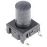 MEC IP67 Black Tactile Switch Button, 9.9 mm Actuator, SPST 50mA 24V DC PCB Mount IP67 IP Rating 3E Series IP67
