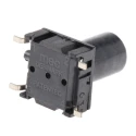 MEC IP67 Black Tactile Switch Button, 9.9 mm Actuator, SPST 50mA 24V DC PCB Mount IP67 IP Rating 3E Series IP67