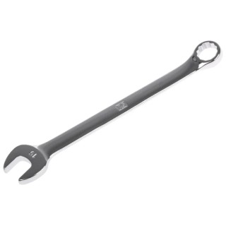 RS PRO Combination Spanner 15 mm, 198mm Overall Chrome Vanadium Steel Chrome Finish 495-3497