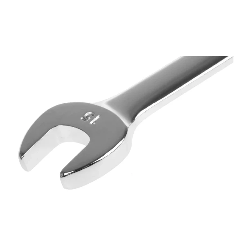 RS PRO Combination Spanner 15 mm, 198mm Overall Chrome Vanadium Steel Chrome Finish 495-3497
