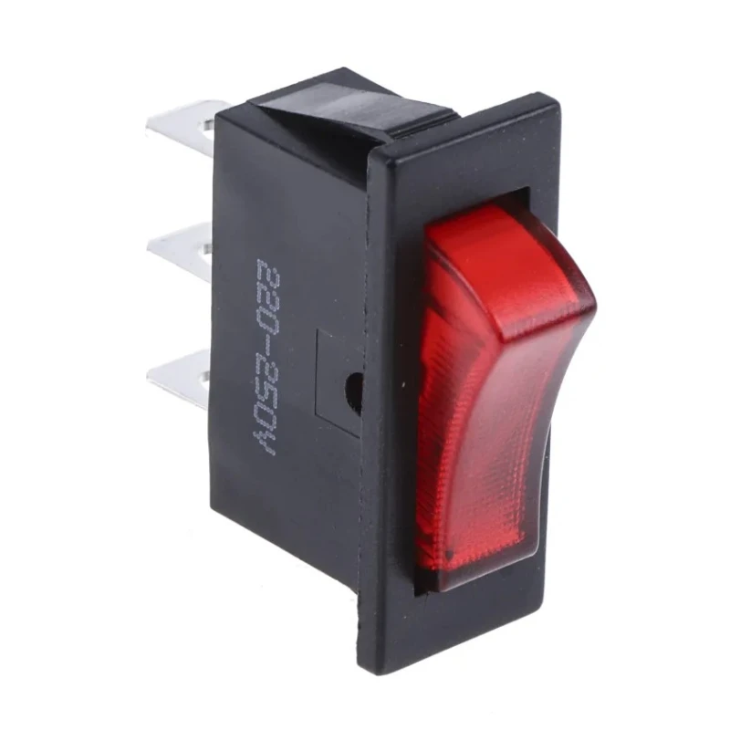 TE Connectivity Illuminated SPST On-Off Rocker Switch Panel 10A Polyamide 66 Gemini A Series 1634202-5