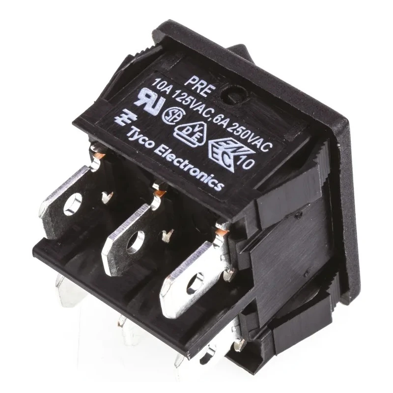 TE Connectivity DPST On-On On-On Rocker Switch Panel 1-1634200-2