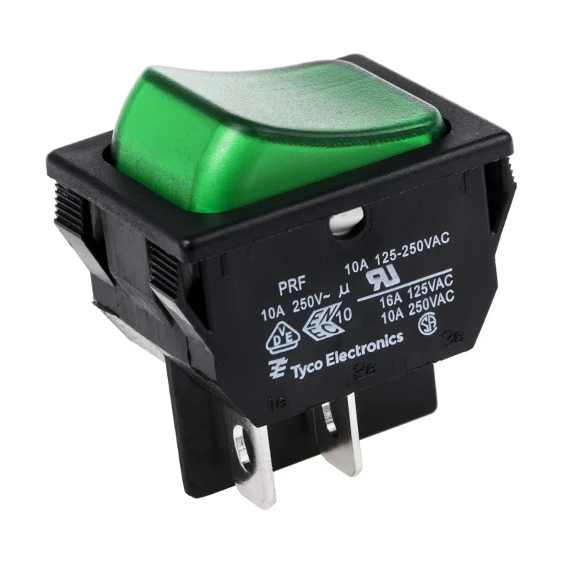 TE Connectivity Illuminated DPST On-Off Rocker Switch Panel Housing Polyamide 66 Gemini A Series 1634201-5