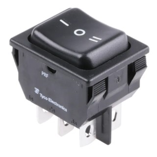 TE Connectivity DPDT Rocker Switch Panel On-Off-On Operation 16A Contact Current Model 1-1634201-2