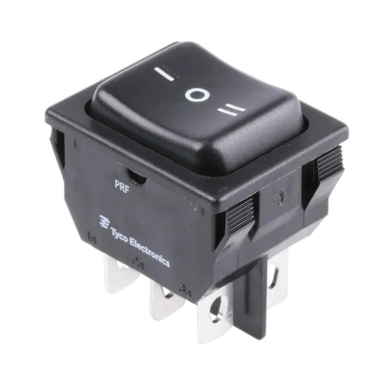 TE Connectivity DPDT Rocker Switch Panel On-Off-On Operation 16A Contact Current Model 1-1634201-2