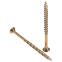 ULTI-MATE Pozisquare Countersunk Steel Wood Screw Yellow Passivated Zinc Plated 5 mm Thread 80 mm Length ULT/110
