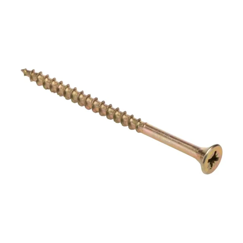 ULTI-MATE Pozisquare Countersunk Steel Wood Screw Yellow Passivated Zinc Plated 5 mm Thread 80 mm Length ULT/110