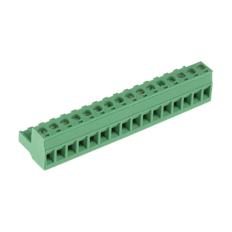 Phoenix Contact MSTB 2.5/16-ST-5.08 Series Pluggable Terminal Block, 16-Contact, 5.08 mm Pitch, 1 Row, Green 1757158