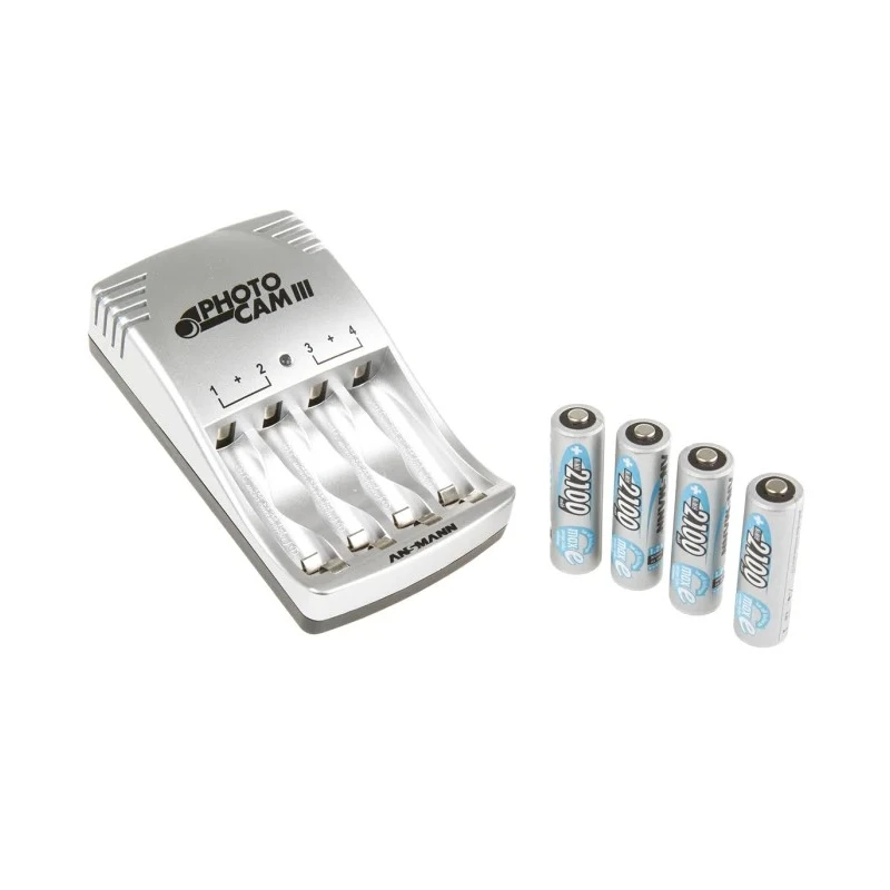 Ansmann Battery Charger Microprocessor Controlled Plug-In Charger for NiCd, NiMH AA AAA Batteries 5.6V 0.5A 5117003-UK