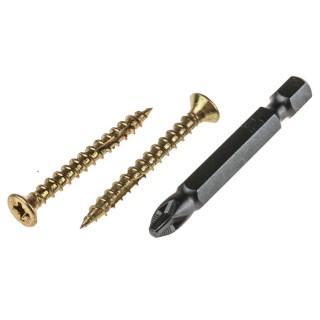 ULTI-MATE Pozisquare Countersunk Steel Wood Screw Passivated Zinc Plated M4 Thread 40 mm Length ULT/060