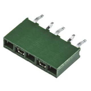 TE Connectivity AMPMODU HV100 Series 5-Contact 1 Row 2.54 mm Pitch Straight Through Hole PCB Socket HV100